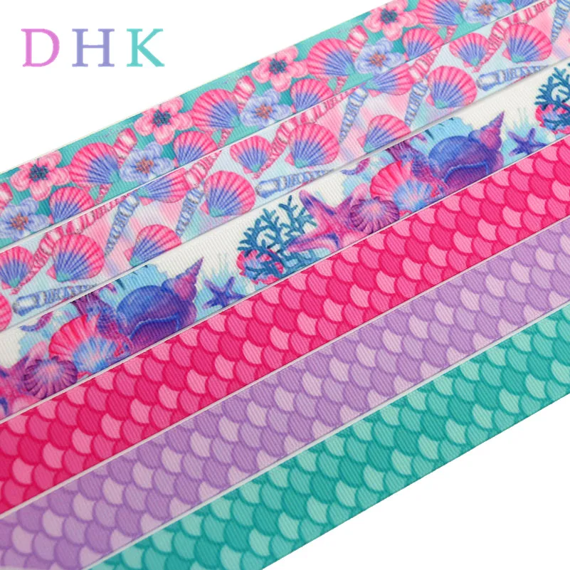 DHK 10yards sea shell fish scale printed grosgrain Ribbon Accessory hairbow headwear decoration Wholesale OEM DIY B1665
DHK 10yards sea shell fish scale printed grosgrain Ribbon Accessory hairbow headwear decoration Wholesale OEM DIY B1665