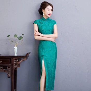 Oversized 3XL 4XL High Split Women Lace Qipao Elegant Sheath Evening Party Dress Chinese Style Stage Show Retro Cheongsam
Oversized 3XL 4XL High Split Women Lace Qipao Elegant Sheath Evening Party Dress Chinese Style Stage Show Retro Cheongsam