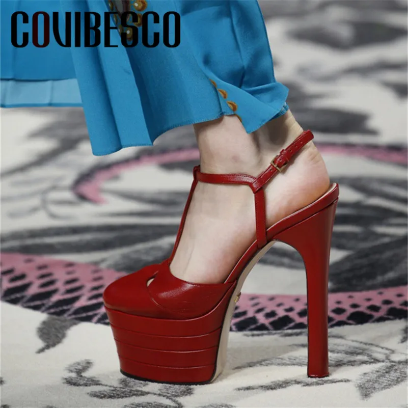 COVIBESCO New Brand Design Leather Buckle Women Sandals 2019 Summer Round Toe Super High Heels Party Night Club Shoes Woman
COVIBESCO New Brand Design Leather Buckle Women Sandals 2019 Summer Round Toe Super High Heels Party Night Club Shoes Woman