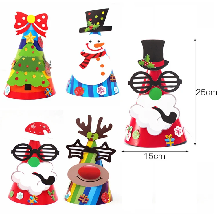Cartoon DIY Creative Christmas Paper Cap Hat Decoration Ornament Props Supplies Favors for Kids Children 12PCS/Lot
Cartoon DIY Creative Christmas Paper Cap Hat Decoration Ornament Props Supplies Favors for Kids Children 12PCS/Lot