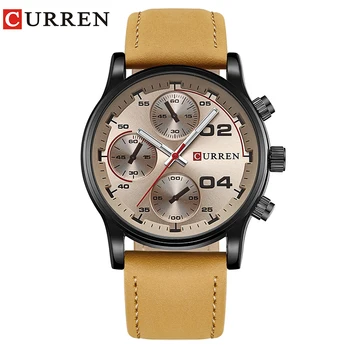 

CURREN Men Watch Luxury Brand Menstwatches Leather Analog Quartz-Watch Casual Sport Male Clock Relogio Masculino 8207