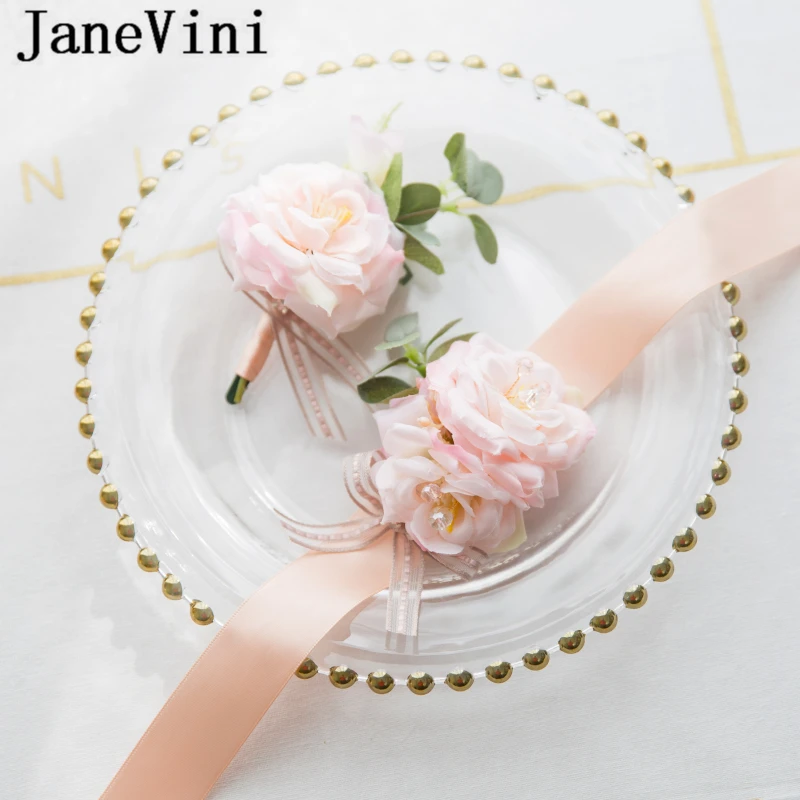 JaneVini 2019 Elegant Pink Boutonniere and Wrist Flower Artificial Silk Wedding Groom Corsage Fashion Fake Flowers Pin Boda Rosa
JaneVini 2019 Elegant Pink Boutonniere and Wrist Flower Artificial Silk Wedding Groom Corsage Fashion Fake Flowers Pin Boda Rosa