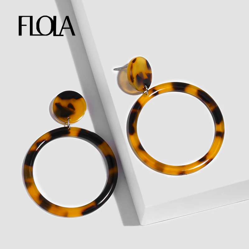 FLOLA 2019 Acrylic Leopard Hoop Earrings for Girl Animal Print Resin Circle Big Earring Za Big Hoop Oorbellen Jewelry ersn84
FLOLA 2019 Acrylic Leopard Hoop Earrings for Girl Animal Print Resin Circle Big Earring Za Big Hoop Oorbellen Jewelry ersn84