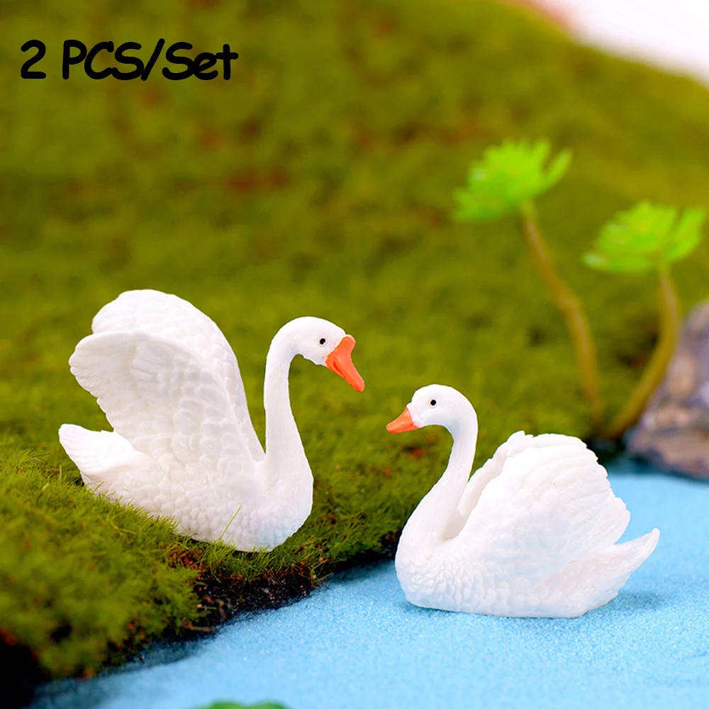 2PCS/Set Mini Swan Figurine Fairy Garden Ornaments Crafts Goose Model Miniature Animal Home Micro Landscape Ornament
2PCS/Set Mini Swan Figurine Fairy Garden Ornaments Crafts Goose Model Miniature Animal Home Micro Landscape Ornament