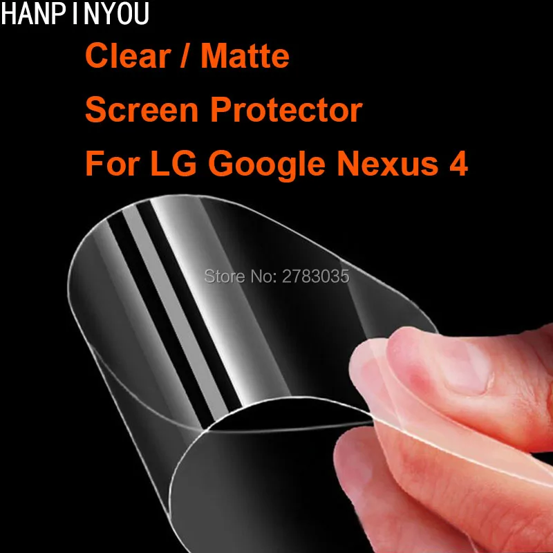 Для LG Google Nexus 4 E960 7 "прозрачная глянцевая/Антибликовая матовая защитная пленка
