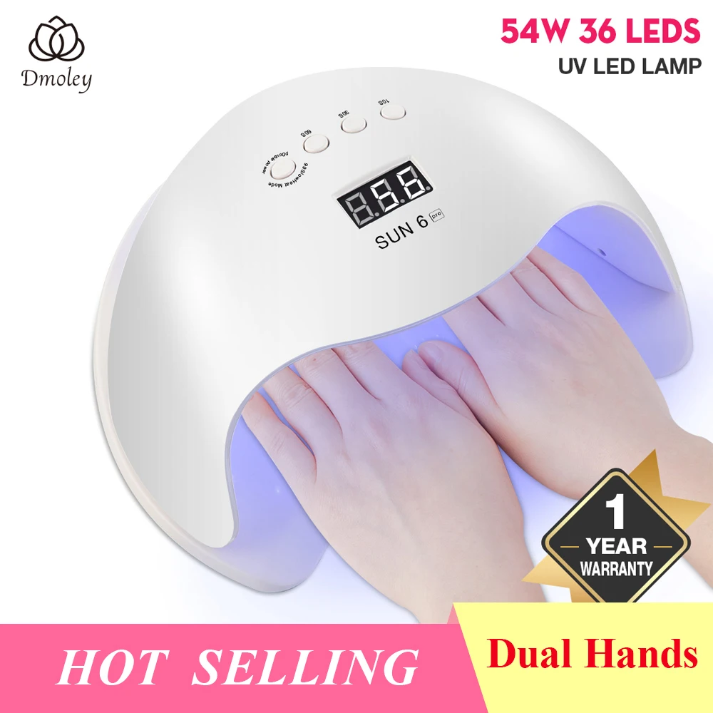 SUN 6 Pro UV Lamp LED Nail Lamp For Nails 54W Nail Dryer With LCD Display For Curing Polish Gel Auto Sensor Smart Timer For Nail
SUN 6 Pro UV Lamp LED Nail Lamp For Nails 54W Nail Dryer With LCD Display For Curing Polish Gel Auto Sensor Smart Timer For Nail