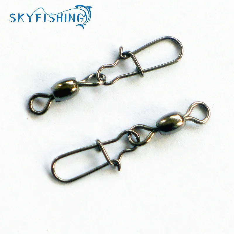 Image Maxcatch 30Pcs Crane Fishing Swivel With Nice Safe Snap Size 4 and Size 7# Fishing Tackle Box