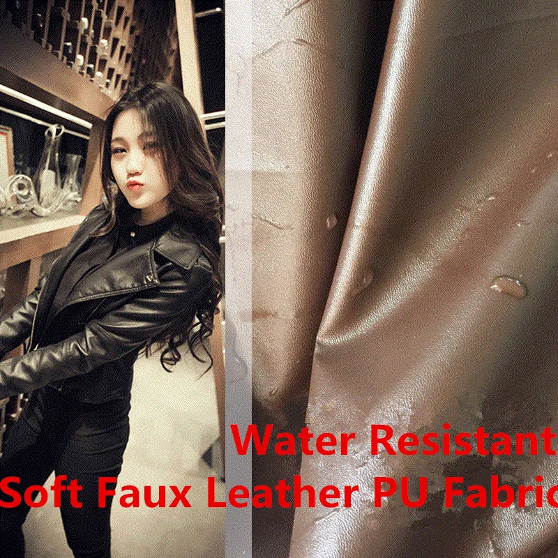Soft Faux Leather PU Fabric Water Resistant Stretch Soft Synthetic Material For Down Jacket Cos cloth
Soft Faux Leather PU Fabric Water Resistant Stretch Soft Synthetic Material For Down Jacket Cos cloth