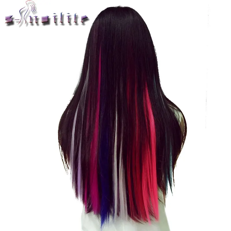 S-noilite 2pcs/lot Clip-in Hair Extensions Pure Color Straight Long Synthetic Red Purple Pink Blue Cosplay Hair Piece
S-noilite 2pcs/lot Clip-in Hair Extensions Pure Color Straight Long Synthetic Red Purple Pink Blue Cosplay Hair Piece