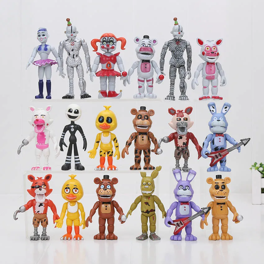 10cm FNAF Five Nights At Freddy's Figures toys Sister Location Chica Mangle Foxy Ballora Puppet Freddy Fazbear Bonnie Dolls Toys
10cm FNAF Five Nights At Freddy's Figures toys Sister Location Chica Mangle Foxy Ballora Puppet Freddy Fazbear Bonnie Dolls Toys