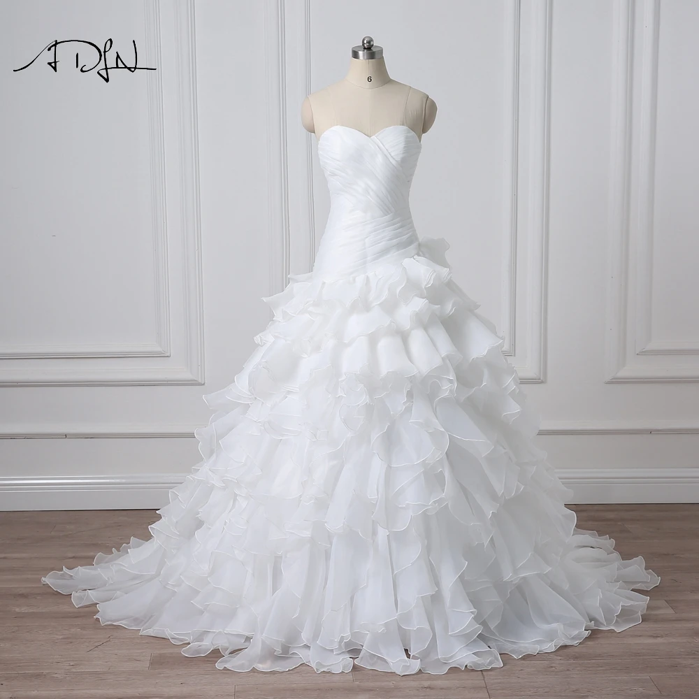 ADLN Corset Wedding Dresses with Ruffles vestidos de novia A-line Sweetheart Corset Organza Plus Size Bridal Gown Robe de Mariee
ADLN Corset Wedding Dresses with Ruffles vestidos de novia A-line Sweetheart Corset Organza Plus Size Bridal Gown Robe de Mariee