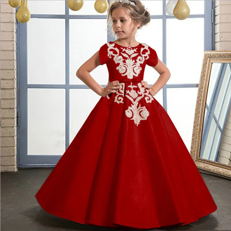 Summer dress girls dress satin lace children's fashion show long section big boy princess piano costume 4-14Y elegant dress
Summer dress girls dress satin lace children's fashion show long section big boy princess piano costume 4-14Y elegant dress