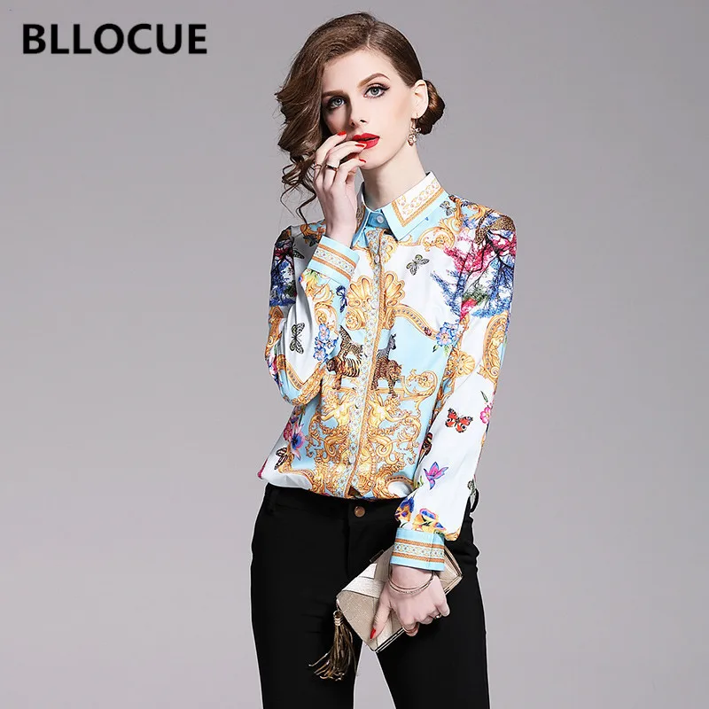 BLLOCUE 2019 Runway Women Spring Long Sleeve Turn Down Collar Print Vintage Ladies Office Casual Tops and Blouse
BLLOCUE 2019 Runway Women Spring Long Sleeve Turn Down Collar Print Vintage Ladies Office Casual Tops and Blouse
