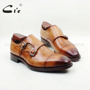 Square Cap Toe Genuine Leather Upper/Insole/Outsole Brown Color Custom Goodyear Welted Men's Dress Double Monk Straps No. MS141
Square Cap Toe Genuine Leather Upper/Insole/Outsole Brown Color Custom Goodyear Welted Men's Dress Double Monk Straps No. MS141
