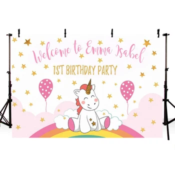 Photo Background Cute Unicorn Birthday Party Balloons Customize Backdrop Fantasy Props for Newborn Photocall Vinyl Ployster
Photo Background Cute Unicorn Birthday Party Balloons Customize Backdrop Fantasy Props for Newborn Photocall Vinyl Ployster