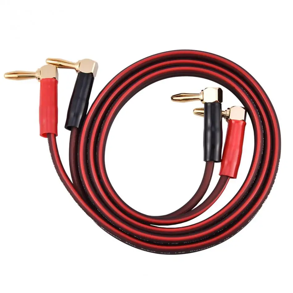 HI-FI Pure Copper Speaker Cable Right Angle L Type Banana Plugs Line Wire Red & Black
HI-FI Pure Copper Speaker Cable Right Angle L Type Banana Plugs Line Wire Red & Black