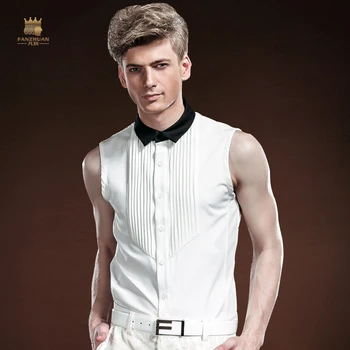 FANZHUAN Designer Tide Brand 2018 Summer New Men'S Vest Party Dress Fashion White Sleeveless Shirt Men'S Vest
FANZHUAN Designer Tide Brand 2018 Summer New Men'S Vest Party Dress Fashion White Sleeveless Shirt Men'S Vest