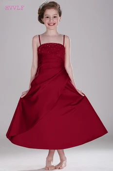 Burgundy Flower Girl Dresses For Weddings A-line Spaghetti Straps Beaded Long First Communion Dresses For Little Girls
Burgundy Flower Girl Dresses For Weddings A-line Spaghetti Straps Beaded Long First Communion Dresses For Little Girls