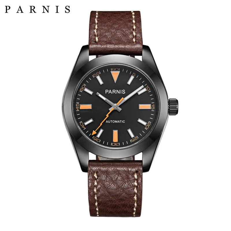 New Parnis 40mm Men Watch Mechanical Sapphire Crystal Leather Miyota 8215 Orange Hand Mens Automatic Self Winding Men's Watches
New Parnis 40mm Men Watch Mechanical Sapphire Crystal Leather Miyota 8215 Orange Hand Mens Automatic Self Winding Men's Watches