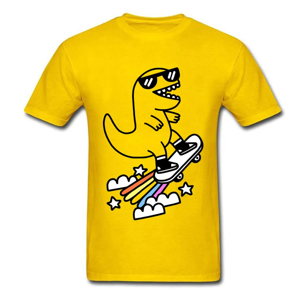 New Coming Men Tops T Shirt Rad Rex 3694 Normal Tshirts 100% Cotton Short Sleeve Design Tops Shirt Round Collar Rad Rex 3694 yellow