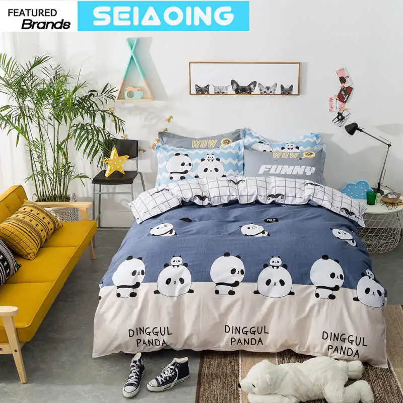 black white panda bedding sets 100% cotton cartoon duvet covers girl children queen full size morden 3d bed linens chinese decor
black white panda bedding sets 100% cotton cartoon duvet covers girl children queen full size morden 3d bed linens chinese decor