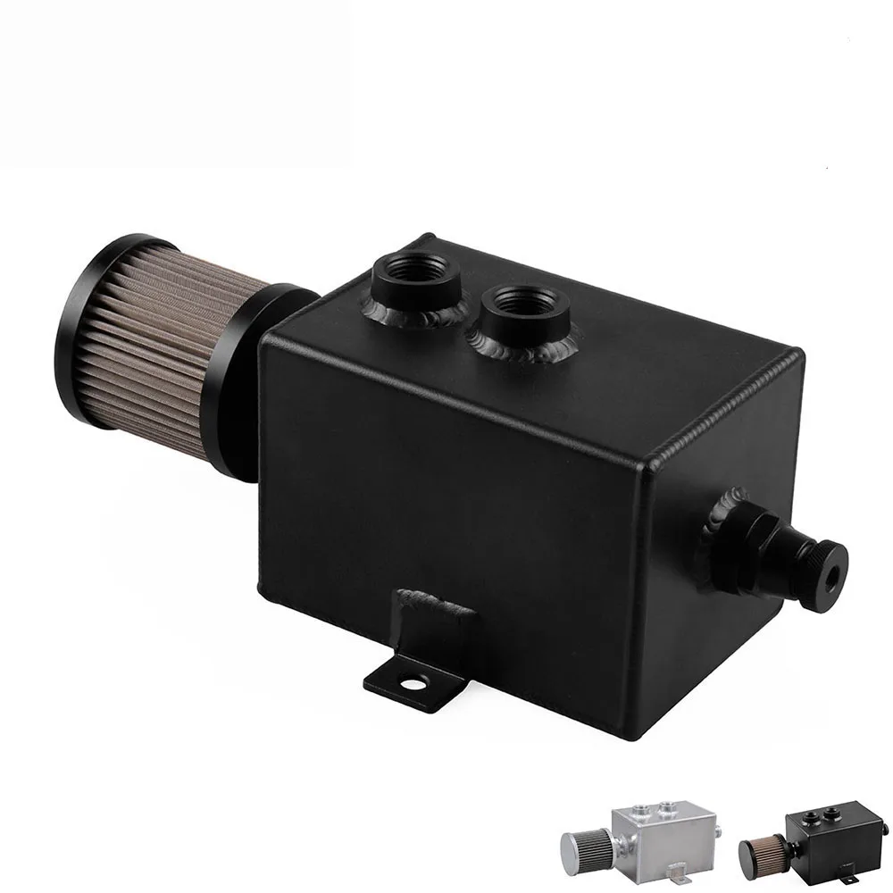 Racing 2L Black Silver Aluminum Universal oil catch can tank with breather & drain tap 2LT baffle
Racing 2L Black Silver Aluminum Universal oil catch can tank with breather & drain tap 2LT baffle