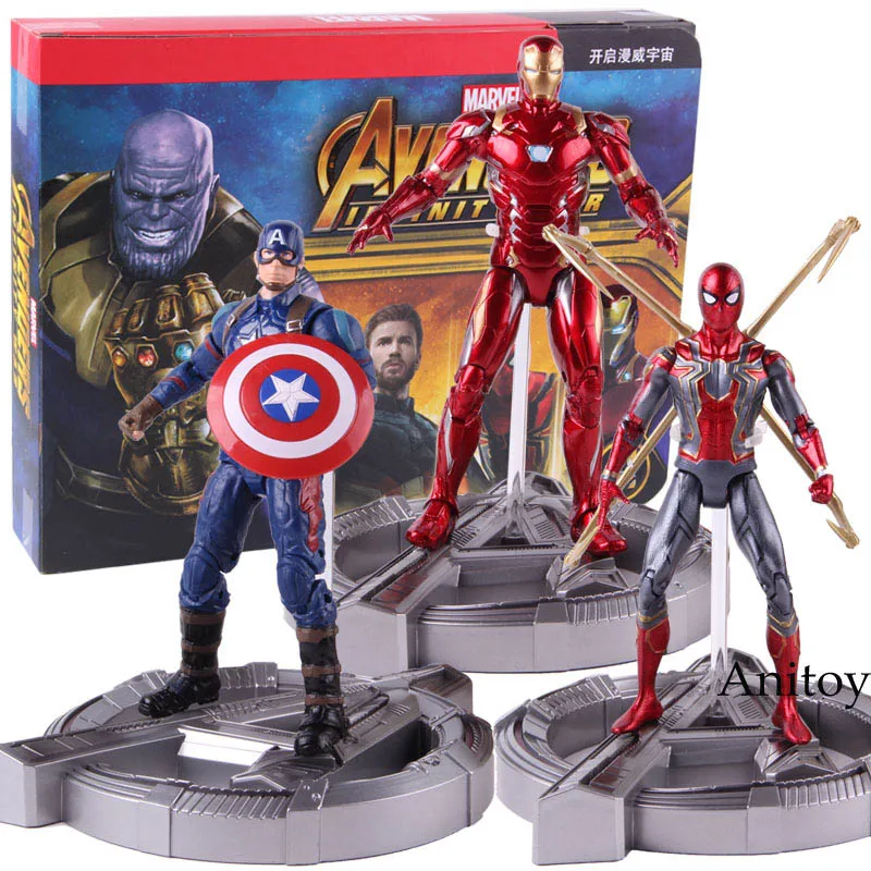 Marvel Avengers Captain America Spiderman Iron Spider Iron Man Ironman Action Figure PVC Collectible Model Toy with LED Light
Marvel Avengers Captain America Spiderman Iron Spider Iron Man Ironman Action Figure PVC Collectible Model Toy with LED Light