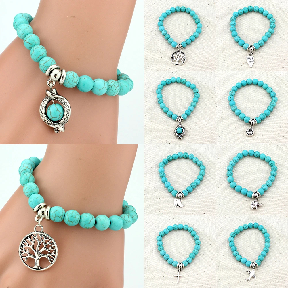 2019 Vintage Boho Charm Bangles Green Natural Stone Elephant Owl Pendant Beading Bracelets Women Men Couple Wristbands Pulseras
2019 Vintage Boho Charm Bangles Green Natural Stone Elephant Owl Pendant Beading Bracelets Women Men Couple Wristbands Pulseras