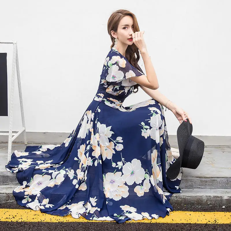 Plus Size 5XL Summer Dress Women Short Sleeve Bohemia Chiffon Beach Dress Robe Femme Ladies Dresses Maxi Long Boho Dress C5241
Plus Size 5XL Summer Dress Women Short Sleeve Bohemia Chiffon Beach Dress Robe Femme Ladies Dresses Maxi Long Boho Dress C5241