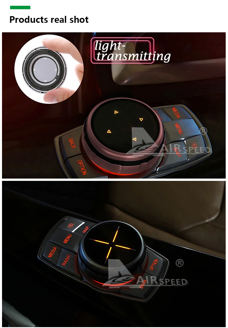 AIRSPEED idrive Car Multimedia Buttons Cover Stickers Refitting for BMW F20 F30 F10 E60 E90 E46 X5 E35 E39 E36 E34 Car-styling (17)
