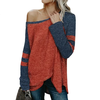 One Shoulder Off Sweater Women Striped Casual Pullover Jumper Female Autumn Winter Knitted Sweaters sueter mujer invierno 2019
One Shoulder Off Sweater Women Striped Casual Pullover Jumper Female Autumn Winter Knitted Sweaters sueter mujer invierno 2019