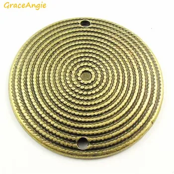 GraceAngie 15pcs Round Two Hole Connectors Zinc Alloy Concentric Circles Pattern DIY Vintage Jewelry Earring Necklace Bracelet
GraceAngie 15pcs Round Two Hole Connectors Zinc Alloy Concentric Circles Pattern DIY Vintage Jewelry Earring Necklace Bracelet