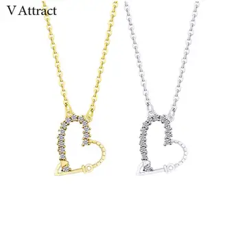 V Attract 10 pcs Unique Crystal Pendant Kolye Gold Color Long Chain CZ Cute Heart Statement Necklaces For Womens Accessories
V Attract 10 pcs Unique Crystal Pendant Kolye Gold Color Long Chain CZ Cute Heart Statement Necklaces For Womens Accessories