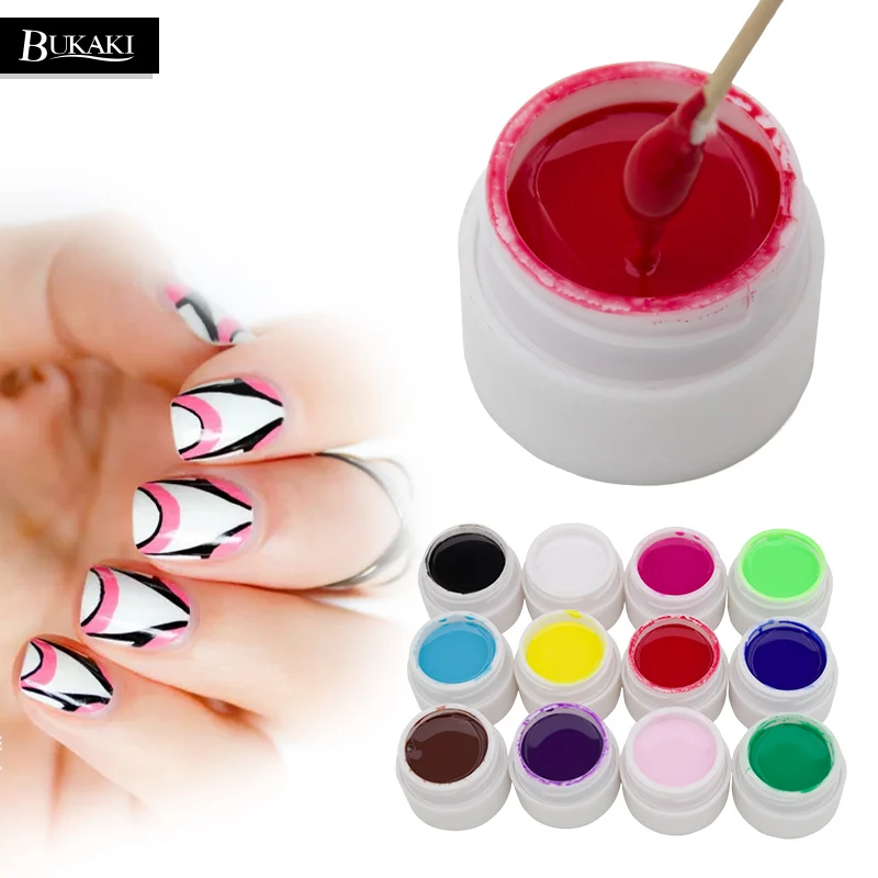 BUKAKI 1pcs Paint Nail Art Design Manicure Soak Off UV Gel Nail Polish Drawing Painting Gel
BUKAKI 1pcs Paint Nail Art Design Manicure Soak Off UV Gel Nail Polish Drawing Painting Gel