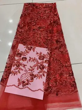 French lace fabric 5yds/pce red sequins dense flower pattern mesh fabrics women gorgeous luxury party event bright dress 2019
French lace fabric 5yds/pce red sequins dense flower pattern mesh fabrics women gorgeous luxury party event bright dress 2019
