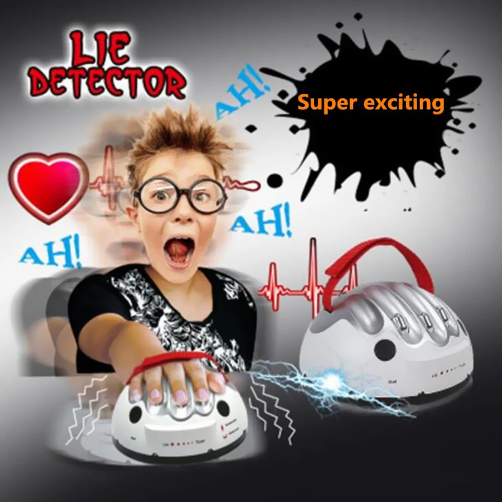 

Polygraph Test Tricky Funny Adjustable Adult Truth or Dare Game Electric Shock Lie Detector Liar Shocking Party Game Console Toy