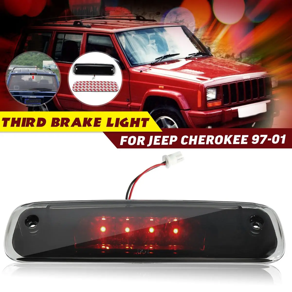 Car LED Third Rear Brake Light 3rd Taillight Stop Lamp Red 12V For Jeep Cherokee 1997-2001
Car LED Third Rear Brake Light 3rd Taillight Stop Lamp Red 12V For Jeep Cherokee 1997-2001