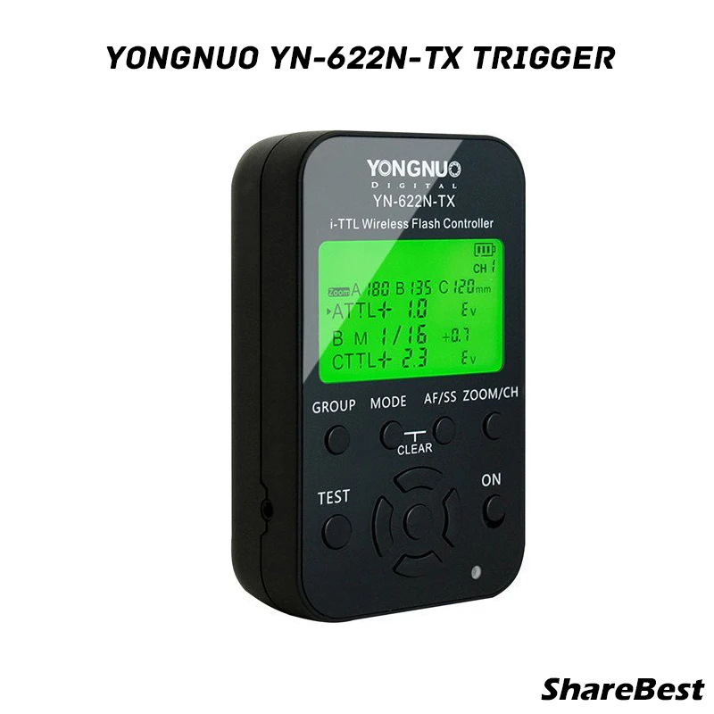 

Yongnuo YN-622N-TX YN622N-TX YN 622N TX i-TTL LCD Wireless Flash Controller wireless flash Trigger Transceiver For Nikon DSLR