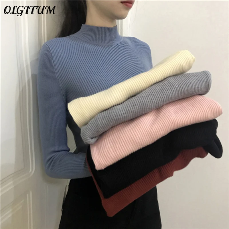 Cashmere Knitted Women Half Turtleneck Sweater And Pullover Autumn Winter New Basic Female High Elastic Tight Sweaters Wild Slim
Cashmere Knitted Women Half Turtleneck Sweater And Pullover Autumn Winter New Basic Female High Elastic Tight Sweaters Wild Slim
