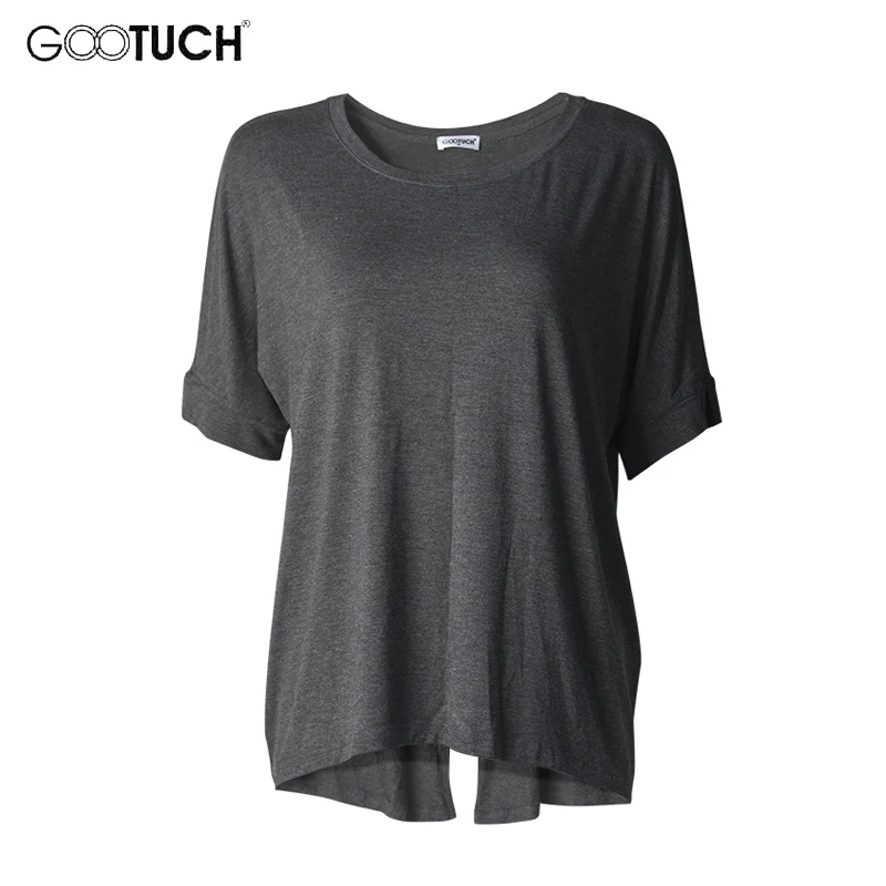 2019 Summer Womens Batwing Sleeve T-Shirt Plus Size Back Split Loose TShirt Famale Modal Basic Top Short Bat Sleeved Shirts 2298
2019 Summer Womens Batwing Sleeve T-Shirt Plus Size Back Split Loose TShirt Famale Modal Basic Top Short Bat Sleeved Shirts 2298
