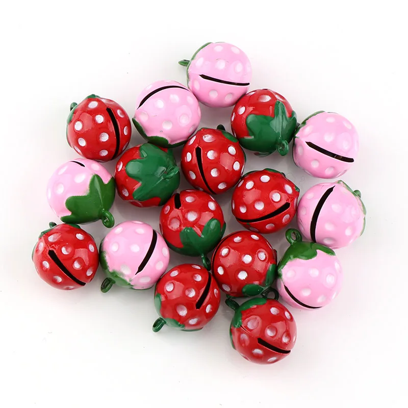 Cute Mini Pink Bell Strawberry Shape 21mm 2pc Copper Jingle Bells For Charm Bells Necklace Fit Festival/Party/Pet's Necklace
Cute Mini Pink Bell Strawberry Shape 21mm 2pc Copper Jingle Bells For Charm Bells Necklace Fit Festival/Party/Pet's Necklace