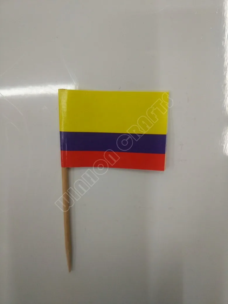 Мини 50 шт. Колумбия зубочистка флаг бумага еда выбор торт зубочисток флагшпарти