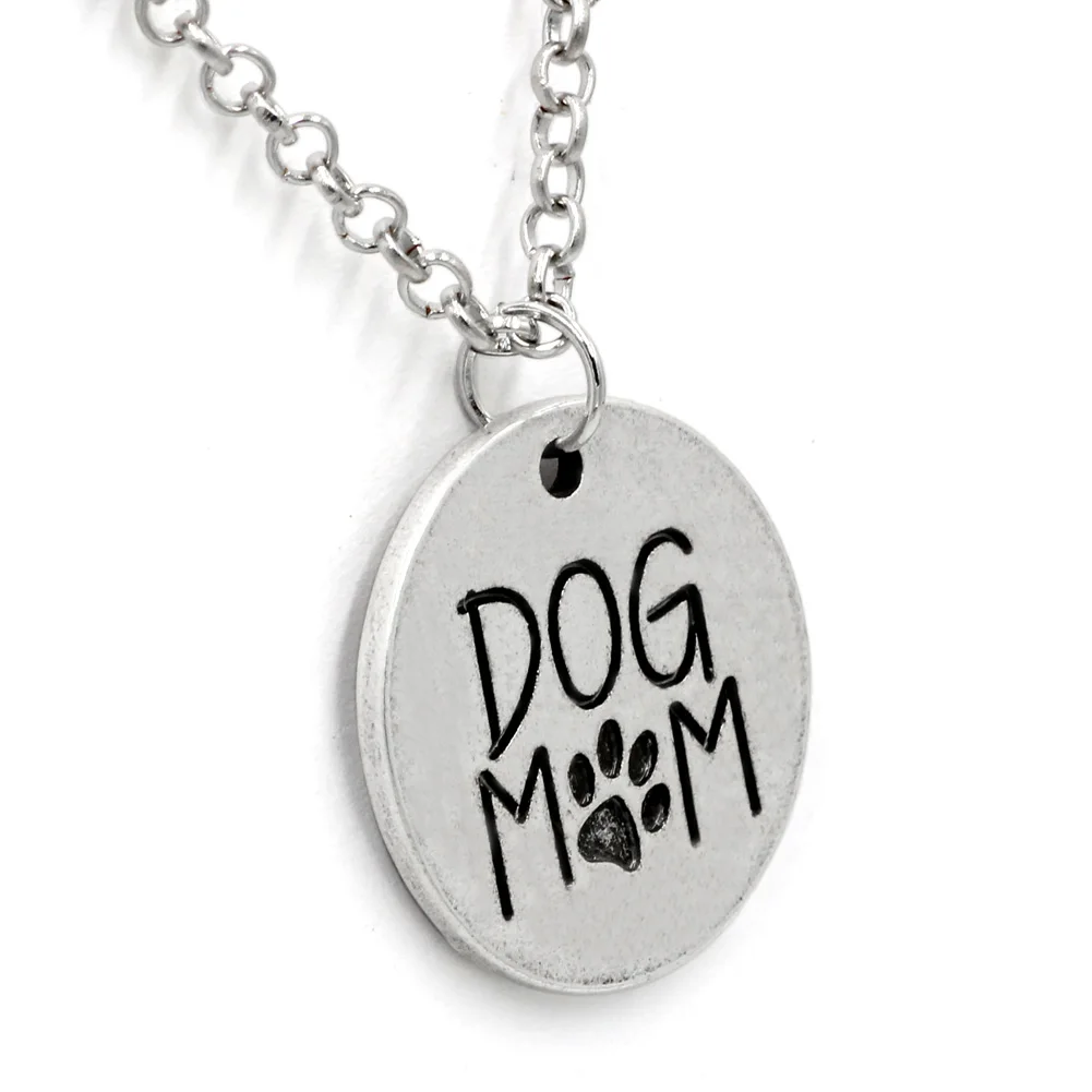 Фото Women Sliver Dog Paw Love Mom Tiny Necklace Pendant | Украшения и аксессуары