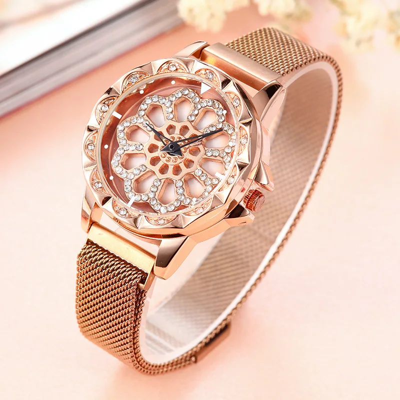 2019 New Top Brand 360 degree rotation Women Mesh Magnet Buckle Starry Sky Watch Women Rosy Gold Quartz Watches Relogio Feminino
2019 New Top Brand 360 degree rotation Women Mesh Magnet Buckle Starry Sky Watch Women Rosy Gold Quartz Watches Relogio Feminino