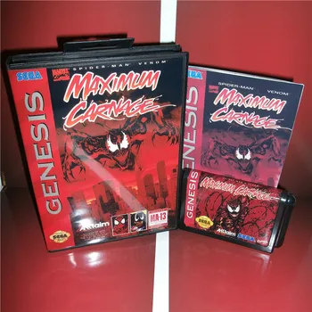 Spider Maximum Carnage US Cover with box and manual For Sega Megadrive Genesis Video Game Console 16 bit MD card
Spider Maximum Carnage US Cover with box and manual For Sega Megadrive Genesis Video Game Console 16 bit MD card