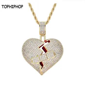 TOPHIPHOP Band-aid Broken Heart Necklace Stainless Steel Pendant Necklace Micro Pave Zircon Stone Hip Hop Jewelry Gift Chain
TOPHIPHOP Band-aid Broken Heart Necklace Stainless Steel Pendant Necklace Micro Pave Zircon Stone Hip Hop Jewelry Gift Chain