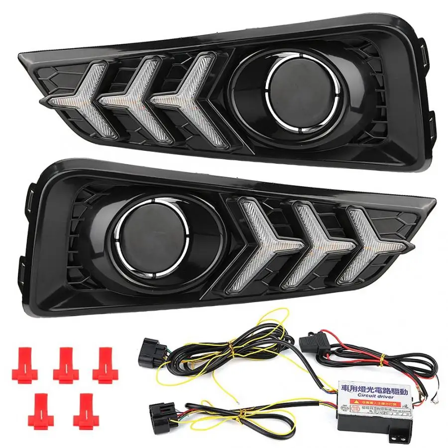 1 Pair Car Daytime Running Light 3-Color DRL LED Fog Lamp Cover for Honda City 2015 2016 2017 Turn Signal Light New arrives 
1 Pair Car Daytime Running Light 3-Color DRL LED Fog Lamp Cover for Honda City 2015 2016 2017 Turn Signal Light New arrives