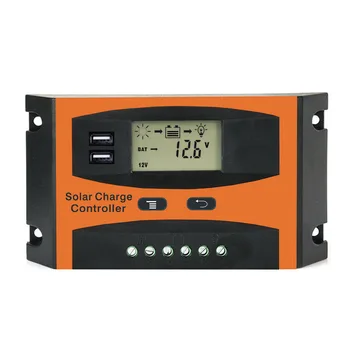10A 20A 30A PWM 12V 24V Solar Controller LCD Function Dual USB 5VDC Output Solar cells Panel Battery Charge Regulator
10A 20A 30A PWM 12V 24V Solar Controller LCD Function Dual USB 5VDC Output Solar cells Panel Battery Charge Regulator