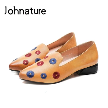 Johnature 2020 New Spring/autumn Elegant Genuine Leather Pointed Toe Shallow Slip-on Comfortable Low Heel Women Shoes Pumps
Johnature 2020 New Spring/autumn Elegant Genuine Leather Pointed Toe Shallow Slip-on Comfortable Low Heel Women Shoes Pumps