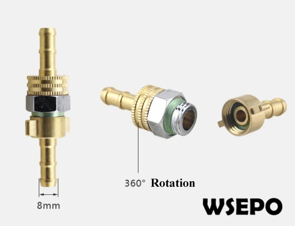 Hose Fitting,Brass Connector with Dia. 8mm fits for Gasoline High pressure plunger spray pump applied for farm land,orchard etc
Hose Fitting,Brass Connector with Dia. 8mm fits for Gasoline High pressure plunger spray pump applied for farm land,orchard etc